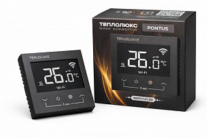 Терморегулятор электронный Теплолюкс Pontus wi-fi черный Space